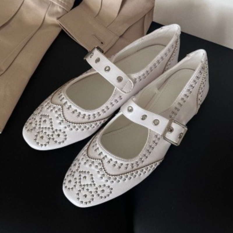 Women Fashion Designer - Rétro Rivet boucle Design appartements femmes