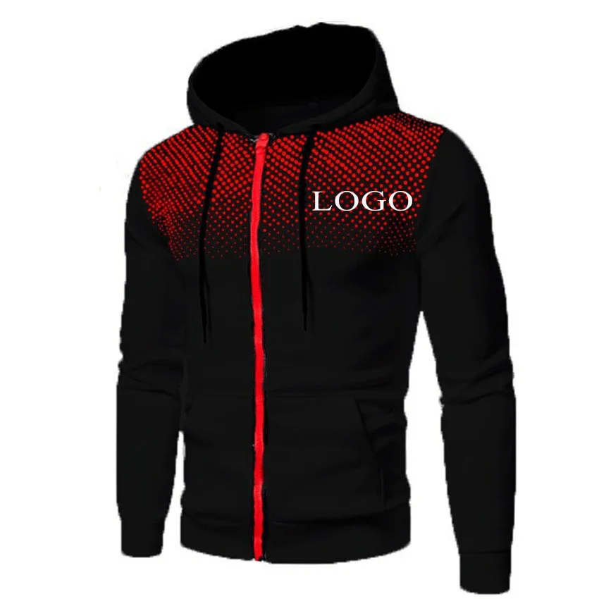 Women Fashion Brand Logo - Sweat à capuche zippé à pois