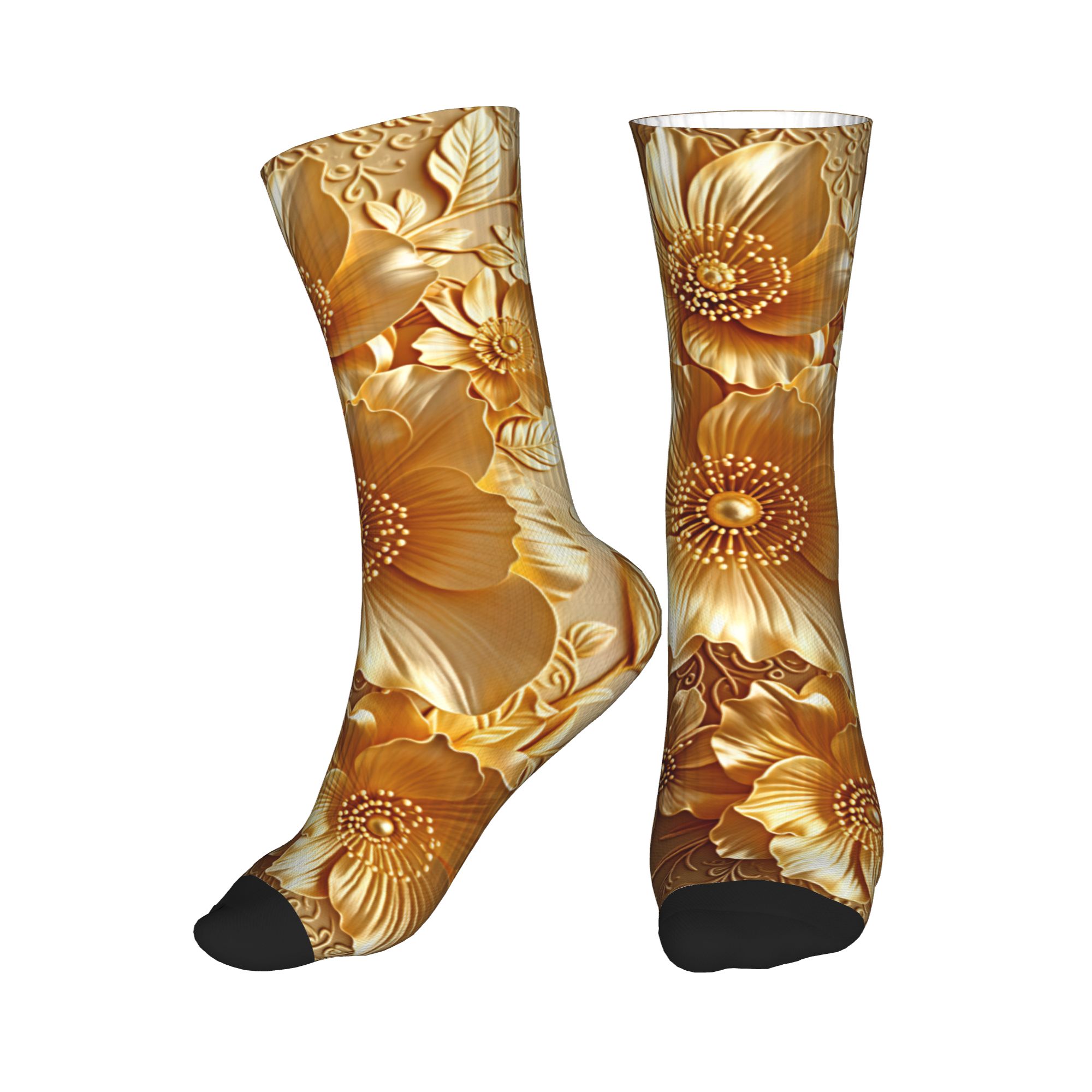 Women Fashion Youtube - Chaussettes de costume à motif floral
