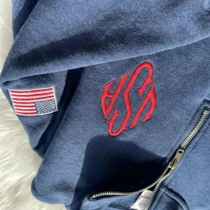 Women'S Fashion Quarter Zip - Sweat-shirt à col zippé Y2K bleu