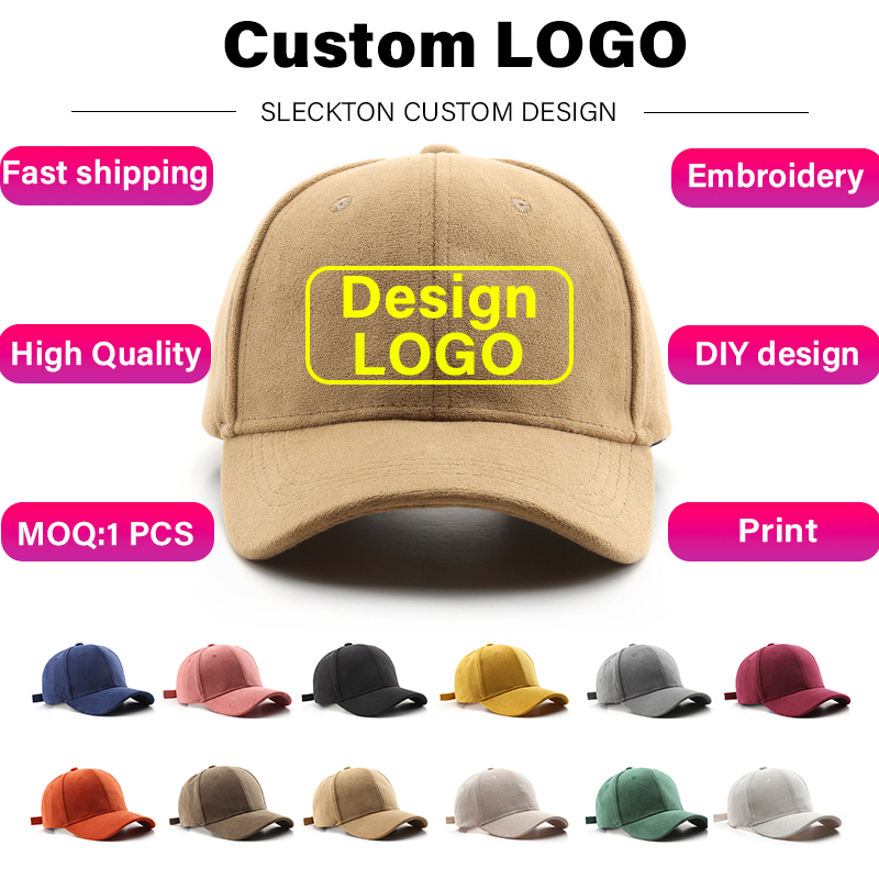 Women Fashion Brand Logo - SLECKBOU- Casquette de Baseball en Daim