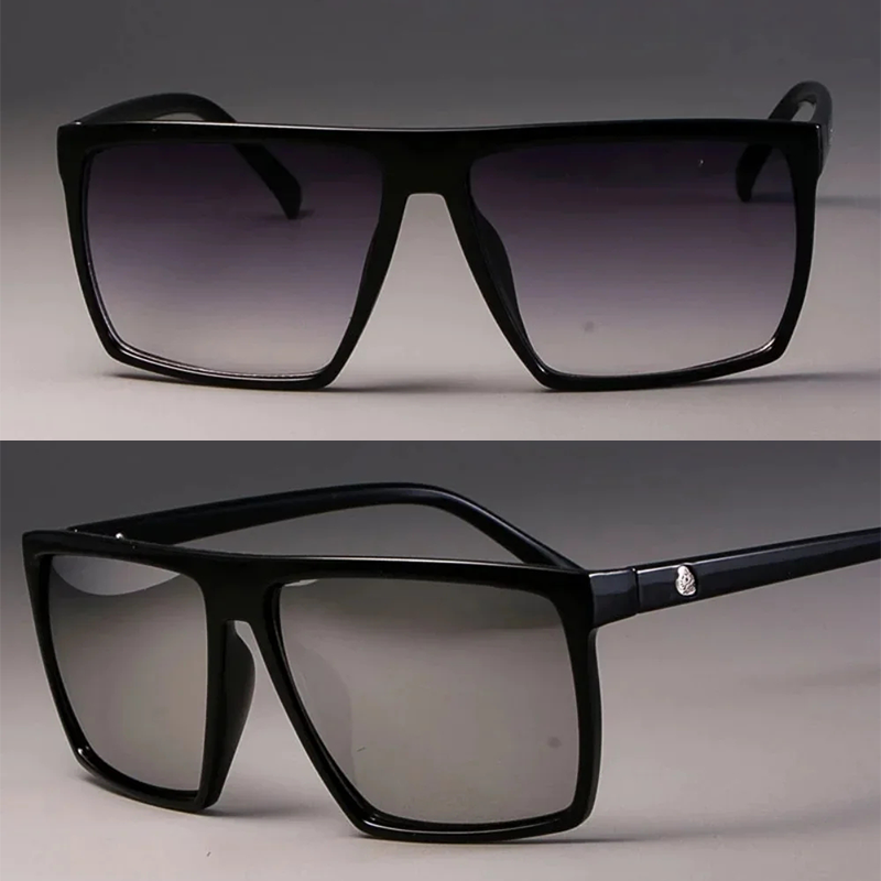 Women Fashion Brand Logo - Lunettes de soleil carrées rétro Steampunk