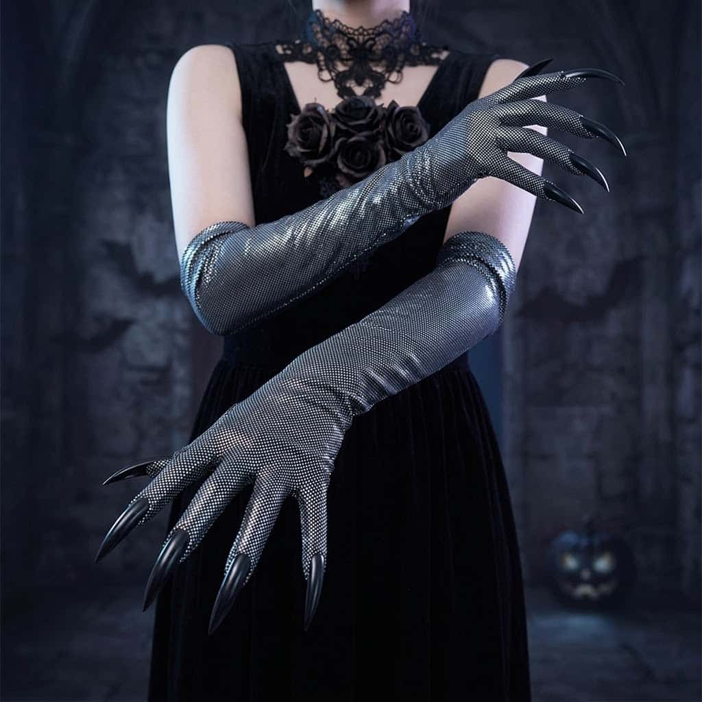 Women Fashion Gloves - Manches longues gothiques Y2K Moon Girl