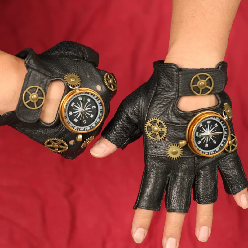 Women Fashion Gloves - Steampunk – gants boussole sans doigts