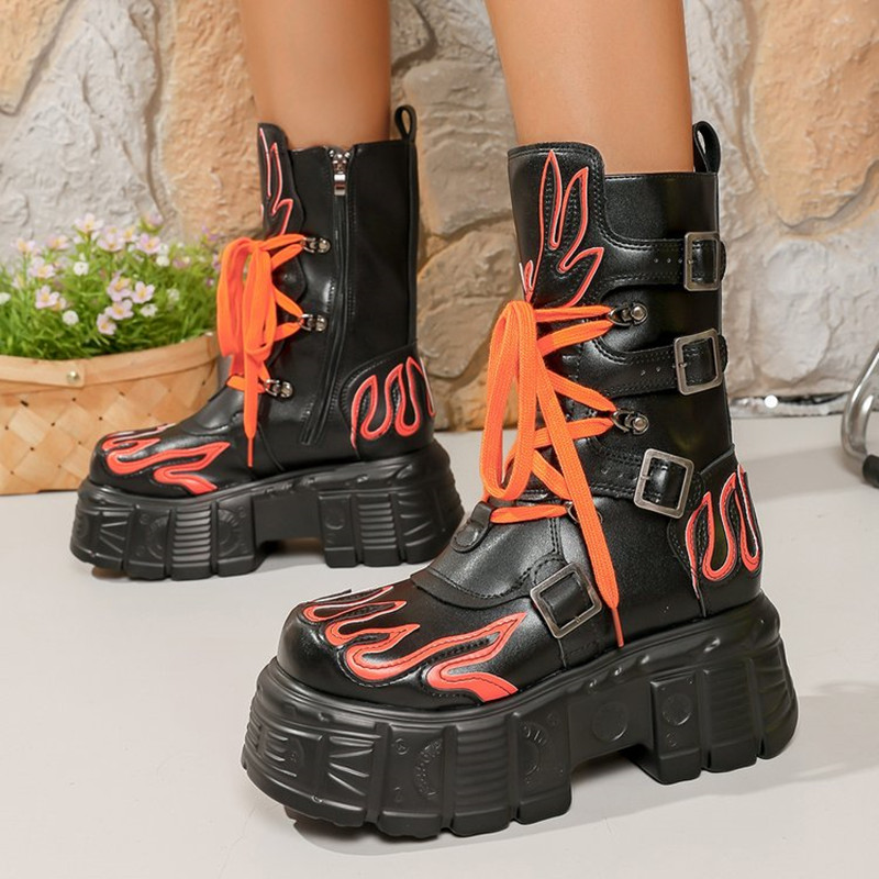 Women Fashion Youtube - Nouvelles Bottes Rock Unisexe Style Rétro