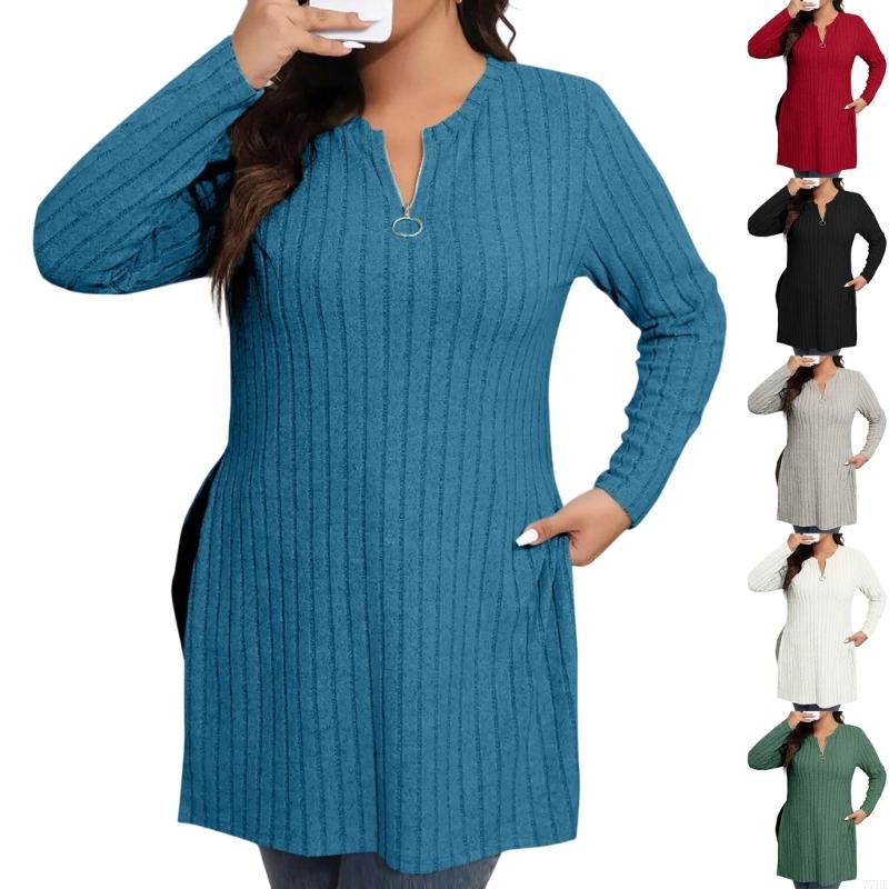 Women'S Fashion Quarter Zip - 77HE – pull à manches longues