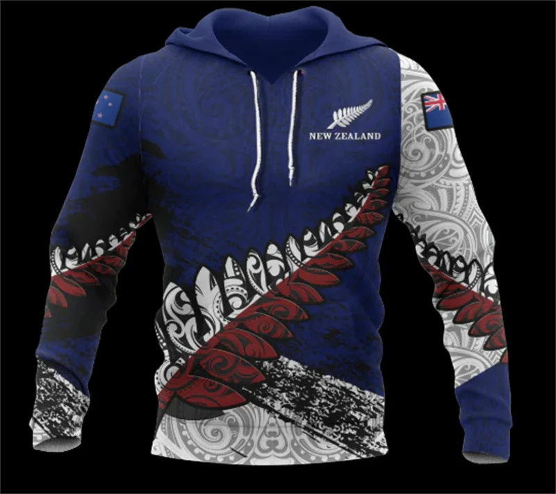 Women'S Fashion Rugby Top - Hiver nouveau 3D Aotearoa nouvelle-zélande argent