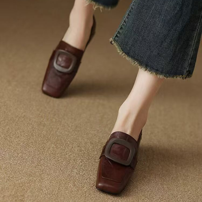 Women'S Fashion Designer Clothes - Chaussures pour femmes à boucle carrée