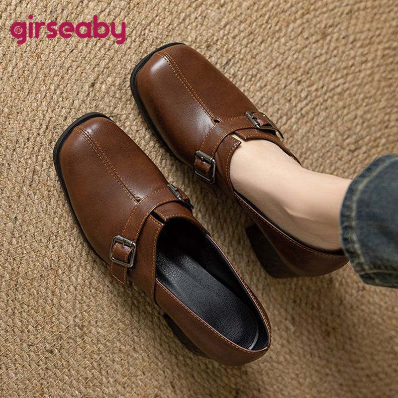 Women Fashion Designer - Girseaby Vintage femmes pompes bout carré
