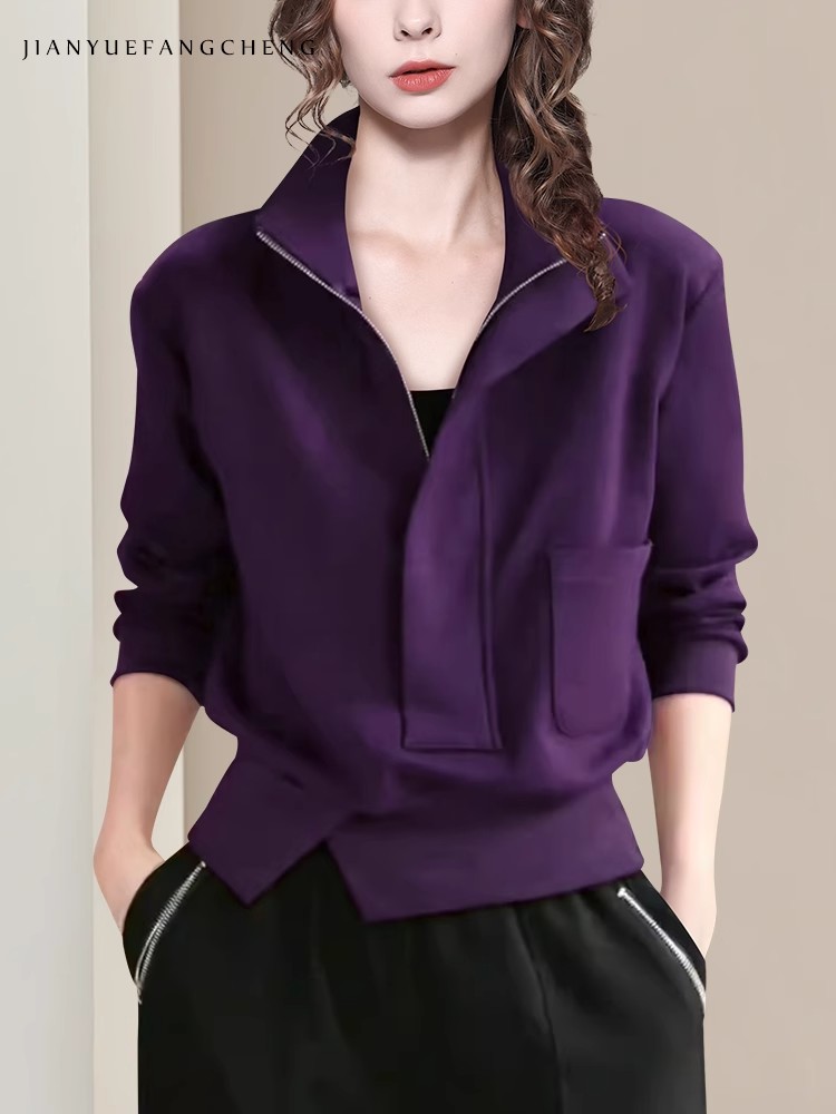 Femmes tricot sweats demi ferm - Women'S Fashion Quarter Zip avis et prix