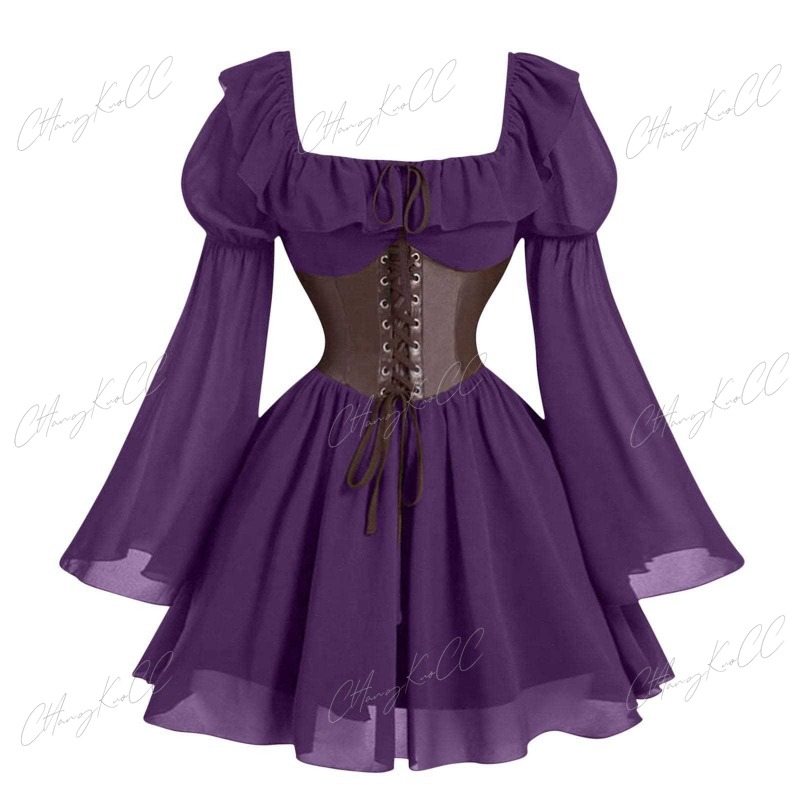 Robe à manches longues pour fe - Women'S Fashion Renaissance Period avis et prix