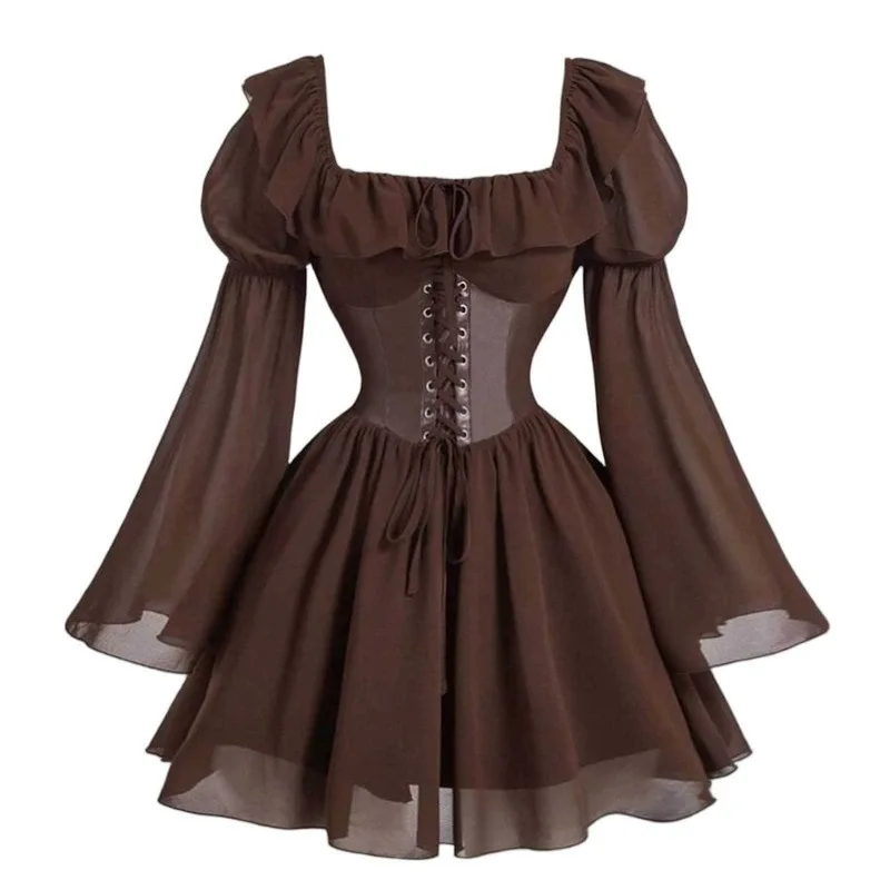 Robe à manches longues pour fe - Women'S Fashion Renaissance Period avis et prix