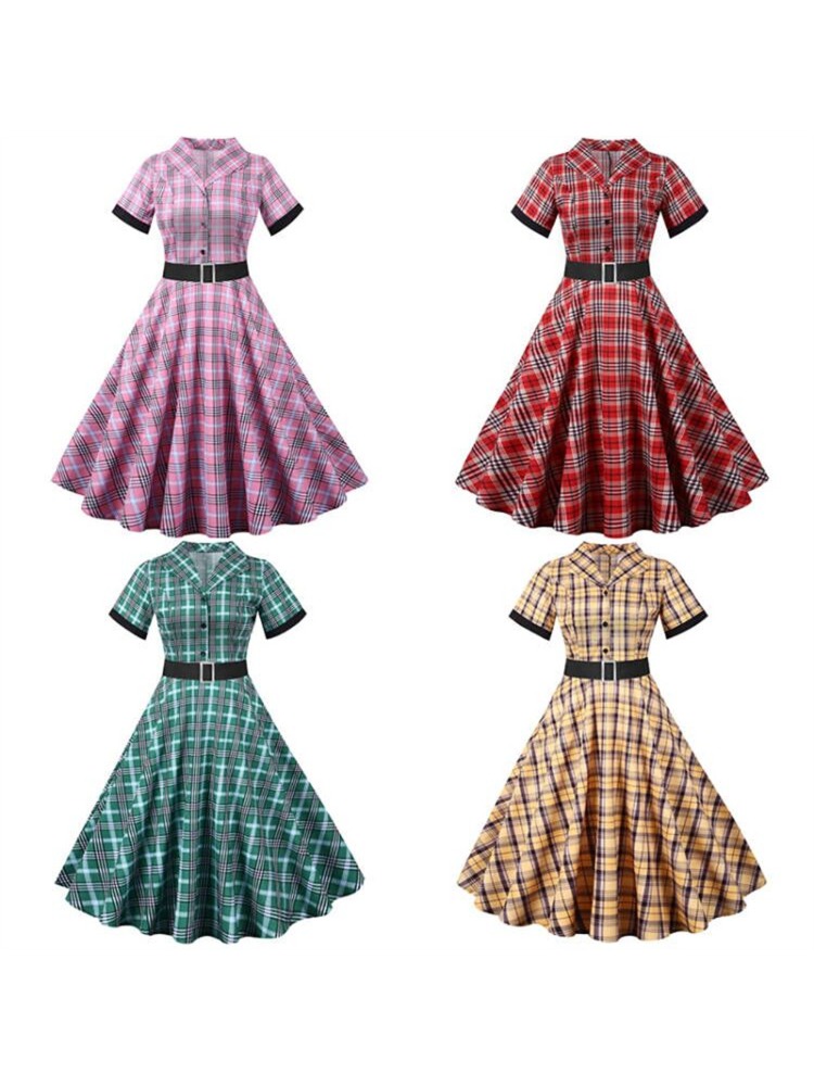 Robe de soirée à carreaux vint - Women'S Fashion In The 1950S avis et prix