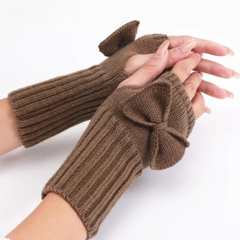 Gants sans doigts en tricot av - Women Fashion Gloves avis et prix