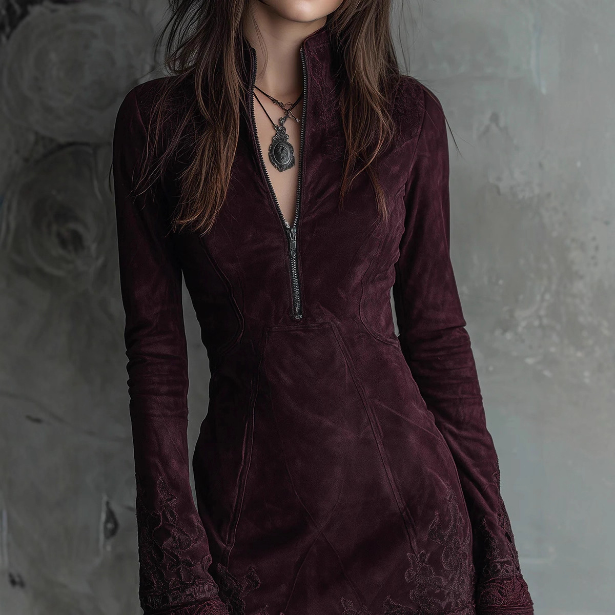Mini robe Slim à col montant e - Women'S Fashion Quarter Zip avis et prix