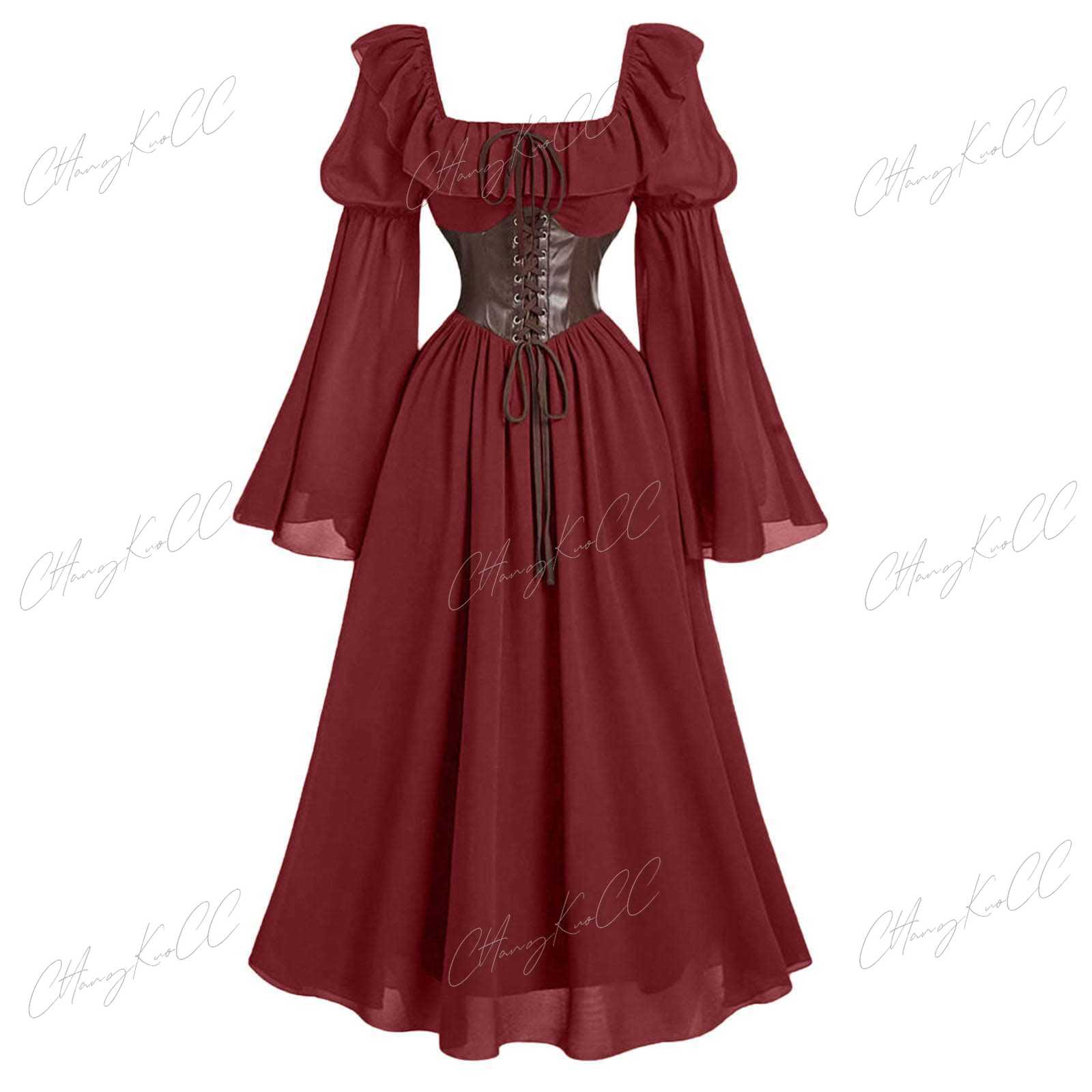 Robe médiévale à manches longu - Women'S Fashion Renaissance Period avis et prix