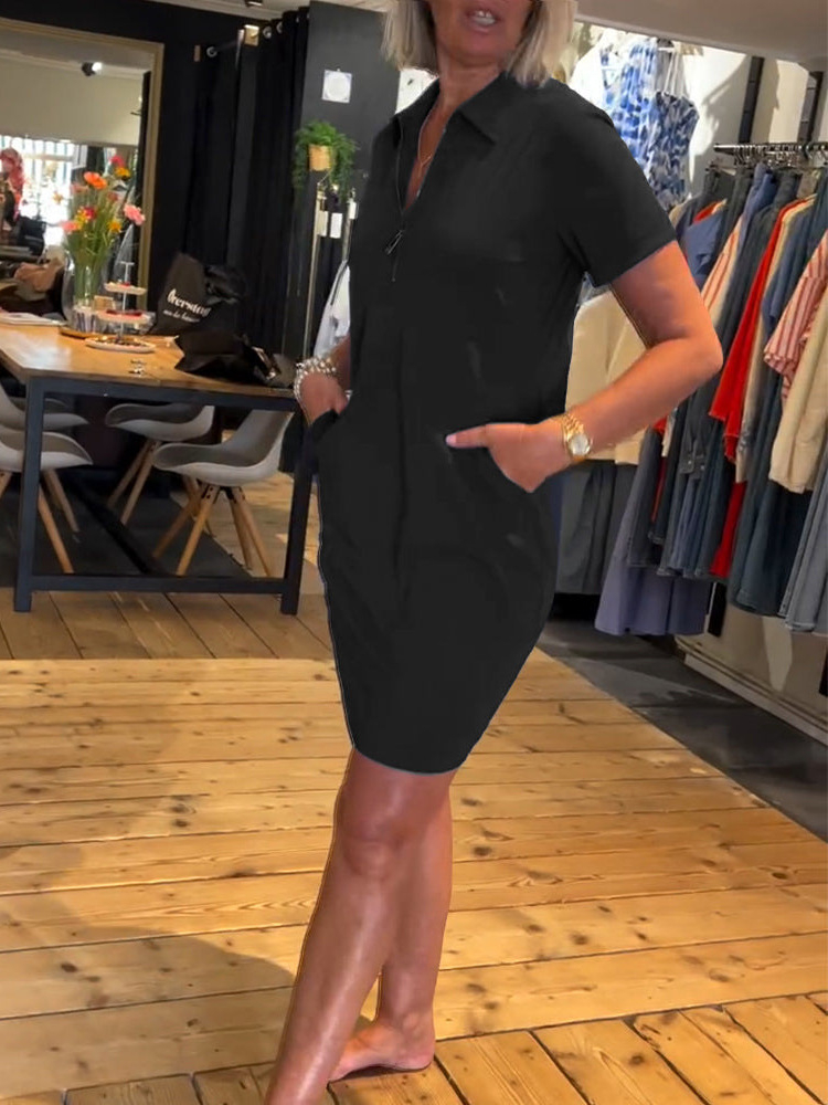 Nouvelle Robe Chemise Décontra - Women'S Fashion Quarter Zip avis et prix