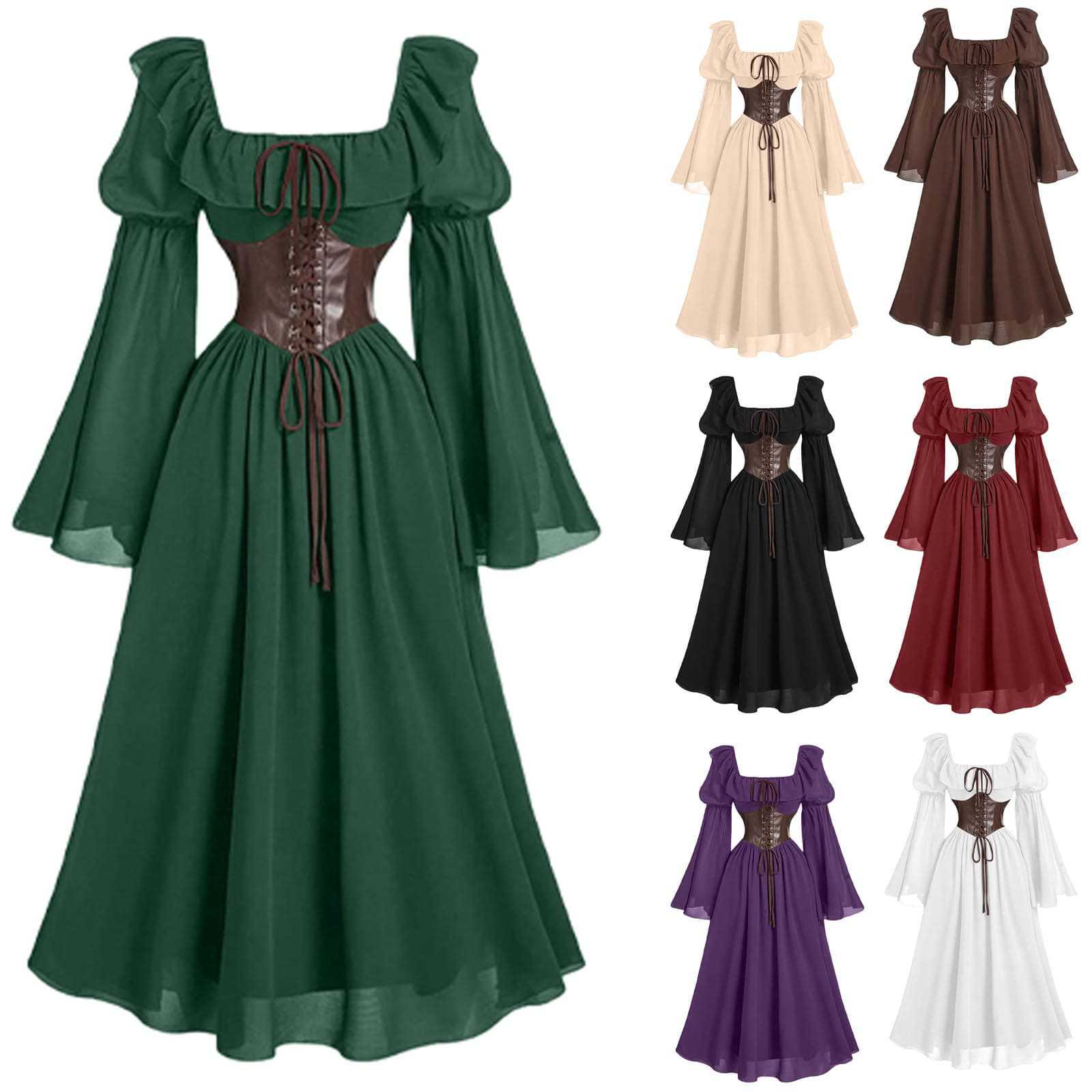 Robe longue à manches longues  - Women'S Fashion Renaissance Period avis et prix
