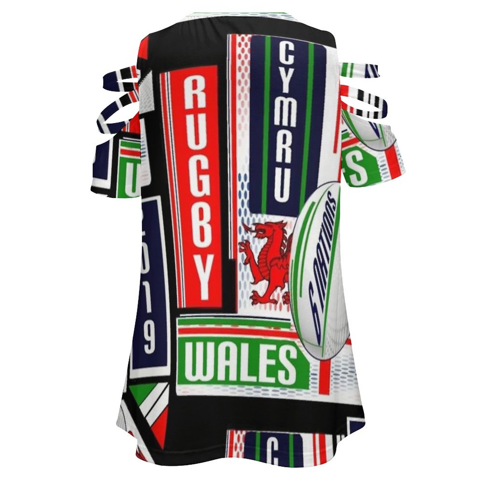 Cymru-T-shirt imprimé à manche - Women'S Fashion Rugby Top avis et prix