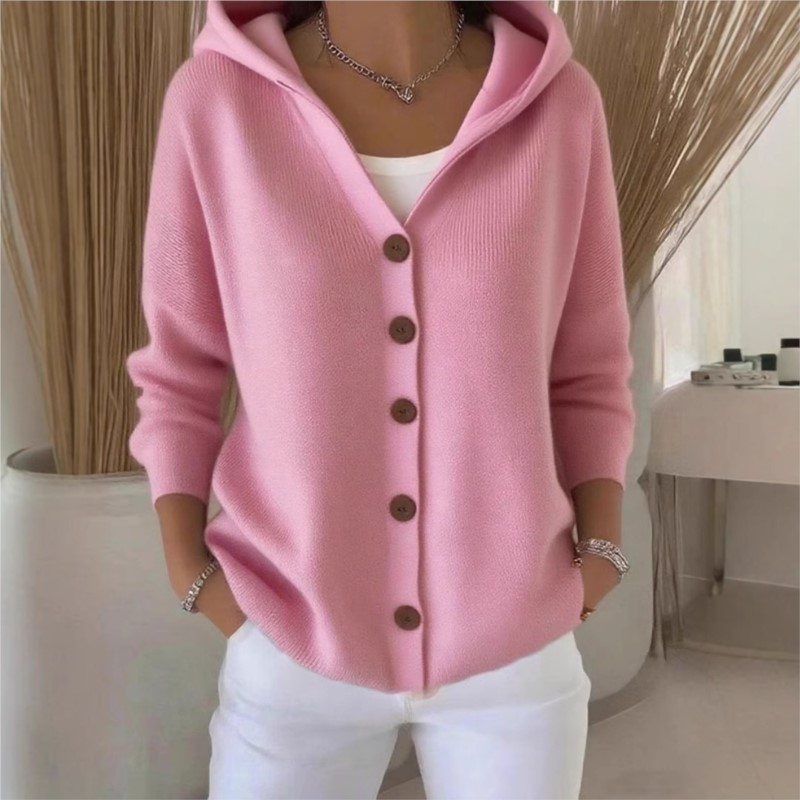 Simple mode tricoté haut à cap - Women'S Fashion Quarter Zip avis et prix