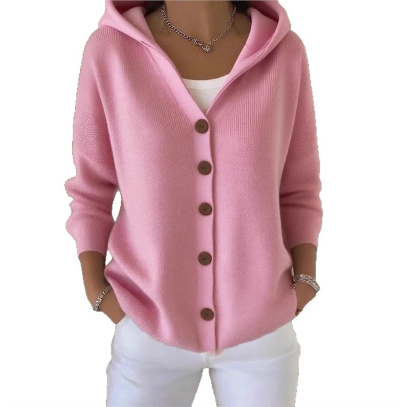 Simple mode tricoté haut à cap - Women'S Fashion Quarter Zip avis et prix
