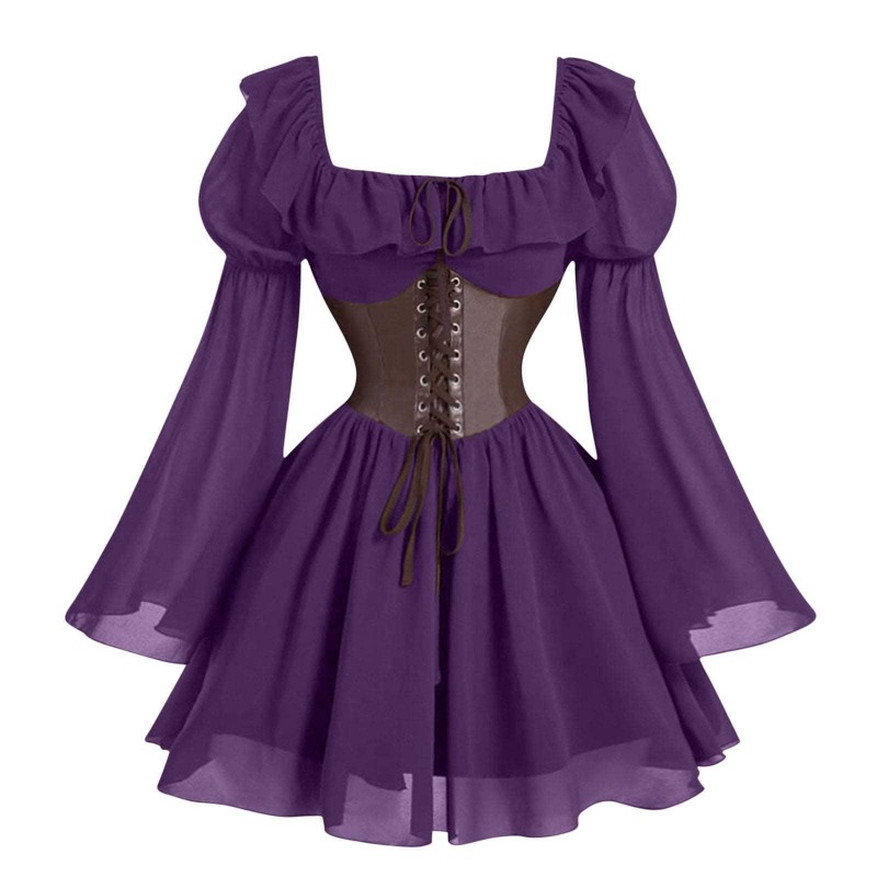 Robe à manches longues pour fe - Women'S Fashion Renaissance Period avis et prix