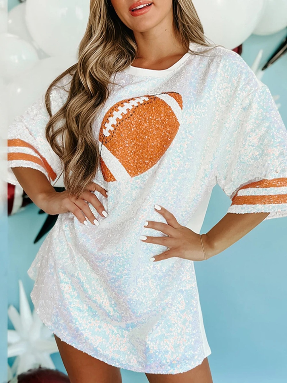 Femmes paillettes longs T-Shir - Women'S Fashion Rugby Top avis et prix